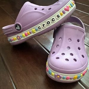 Crocs Kids' Purple Clogs with Colorful Accents
